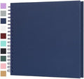 Scrapbook Album 10x10 Inches 100 Pages Hardcover Kraft Paper Blue by Bonyomor