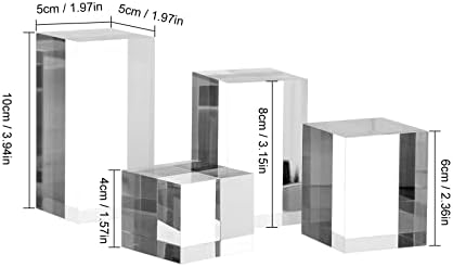 Polished Acrylic Cube Cylinder Round Photo Props, Transparent Cube - Image 7