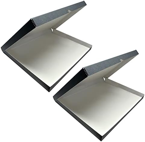 Lineco Clamshell Archival Storage Box, 23.5x30.5x1.75 Inch, Gray, Pack of 2 by Lineco