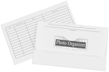 Lineco, Photo File Envelopes 4X6 Inch, Acid-Free, (25/Pack, 8 Packs) by Lineco