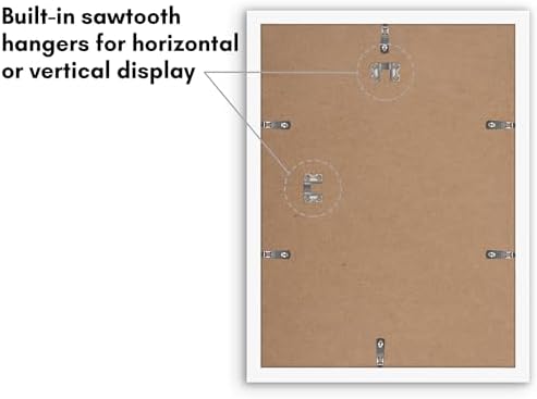 Americanflat 11x15 Picture Frame 5-Pack - Matted to 8x12 - White - Image 6