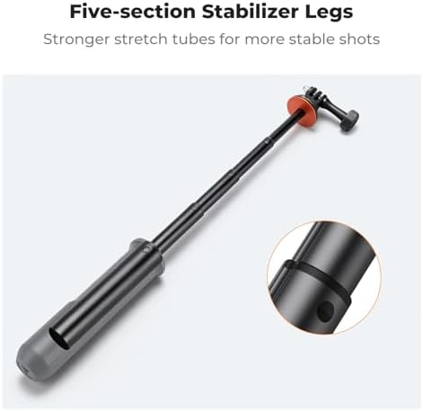 K&F CONCEPT 58.5cm/23inch Portable Adjustable Stand Selfie Stick Tripod - Image 4