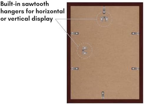 Americanflat 11x15 Picture Frame 5-Pack - Matted to 8x12 - Mahogany - Image 6