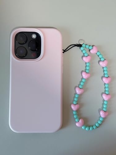 Drawwind Phone Charm Beaded Wristlet Strap Universal Cell Phone Lanyard Cute Bracelet Wrist Strap Beaded Chain String Handmade Accessories for Case Camera Bags (Sweet Hearts) - Image 4