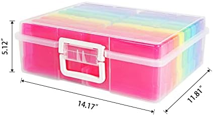 4" x 6" Photo Storage Case with Handle, 16 Inner Photo Organizer Keeper, Extra Large Storage Picture Boxes, Seed Storage, Transparent Craft Keeper (Multicolor-16 Pack Inner Box) - Image 3