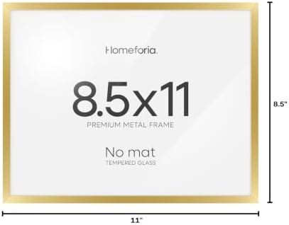 Homeforia 8.5x11 Gold Diploma Frame, High-End Metal, Glass - Image 5
