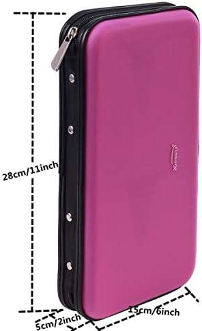 CD DVD Case, 72 Capacity Heavy Duty Wallet, DVD CD Case Holder for Car, Hard Shell Sturdy case, CD Disk Holder, DVD disc Binder, Booklet, Protective Blu-ray Wallet (72 Capacity,Peach) - Image 2