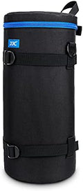 JJC Camera Lens Case Pouch, Padded Bag Fits Lens up to 5.5 x 14.6 (D x L) by JJC