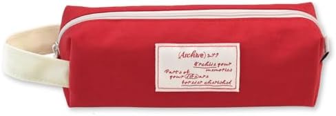 Monolike Archive 247 Block Pencil Case, Scarlet red - Pen Pouch, Portable Pencil Bag, Office Pouch case by Onlythingsilike