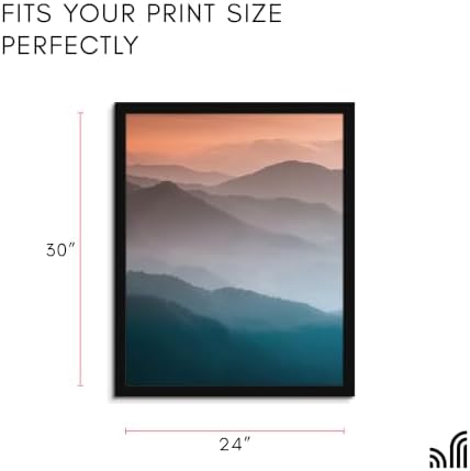 Americanflat 24x30 Poster Frame - Engineered Wood - Black - Image 2