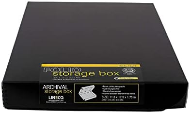 Lineco Clamshell Archival Storage Box, 11.5x17.5x1.75 In, Black, Pack of 2 - Image 5