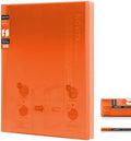 Kokuyo 20-Pocket Binder with Plastic Sleeves 8.5"x11" (Orange), A4 and US Letter Expandable Art Portfolio Folder with Clear Sheet Protectors. 40 Pages of Presentation Display Book. (RA-N20YR) by KokuyoUS