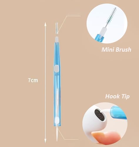 5pcs Cell Phone Cleaning Kit Dual Side Multifunction Tools Anti-Clogging Nylon Brushes & Hook Cleaner for iPhone 17 Pro Max Charging Port, Phone Speaker Mini Cleaning Kits - Image 6
