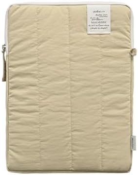 Monolike Archive 247 Cushion Tablet Pouch 11inch, Beige - Padded Protective Sleeve for iPad Pro/Air, Soft Vintage Style Case by Onlythingsilike