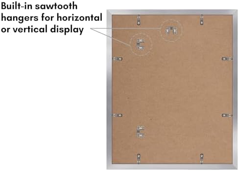 Americanflat 16x20 Poster Frame 2-Pack - Matted to 11x14 - Silver - Image 6