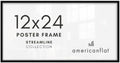 Americanflat 12x24 Poster Frame - Slim Molding - Black by Americanflat