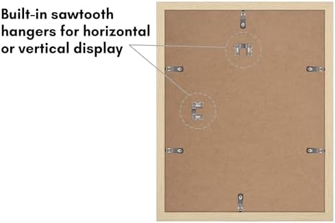 Americanflat 11x14 Picture Frame 2-Pack - Matted to 8x10 - Natural Oak - Image 6
