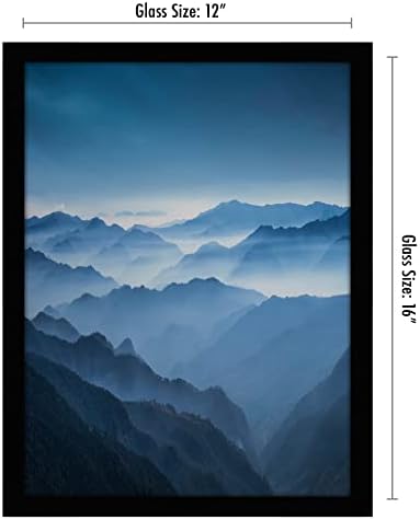 Americanflat 12x16 Picture Frame with Shatter-Resistant Glass - Signature Collection - Gallery-Style Frames Made of Engineered Wood - Photo Frame for Wall Display - Black - Image 2