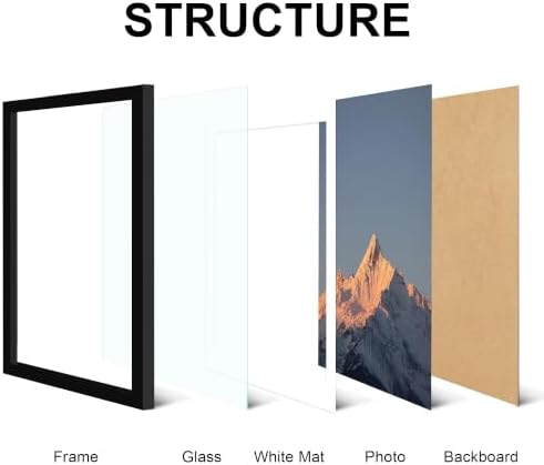 12x16 Picture Frame Set of 4 with Real Glass, Wall Mount - Image 5