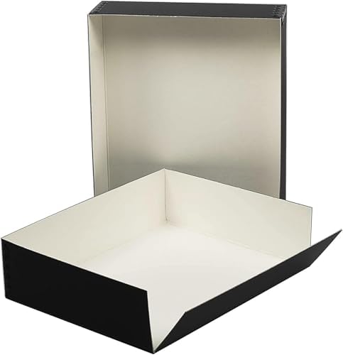 Lineco Drop Front Archival Storage Box, 8.75x10.75x3 in, Black, 2 Pack - Image 5