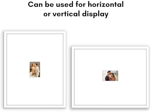 Americanflat 11x14 Picture Frame - Matted to 2x3 - Slim Molding - White - Image 4