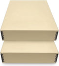 Golden State Art, Archival Storage Box, Tan-11.75x15.25x3 Inch, Pack of 2 by GoldenStateArt
