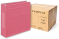 Carstens 3-Inch Heavy Duty 3-Ring Binder - Side Opening, Bubblegum Pink, Durable Plastic, Precision No-Gap Rings, Waterproof Cover, No Pockets, Holds 400 Letter Sheets, BPA-Free, Made in USA (1708-3R) by Carstens