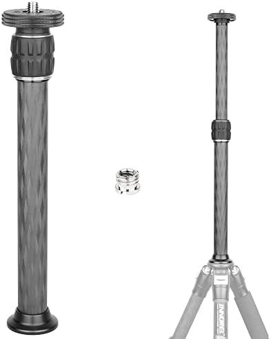 INNOREL ER222C Universal Carbon Fiber Tripod Center Column Extension Pole Extender - Two-Section Mid-Column Extension Rod Pole for Monopod DSLR Camera - 22.2mm Max Tube by INNOREL