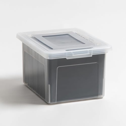IRIS USA 35 Qt. Letter/Legal File Box with Latching Lid, Clear - Image 6