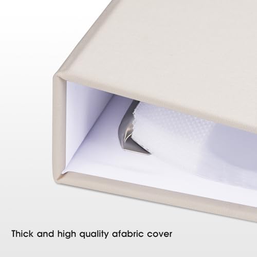 1DOT2 8.5x11 Inch 3 Ring DIY Scrapbook Photo Album, Beige - Image 2