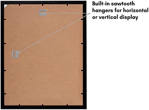 Americanflat 14x18 Picture Frame with Polished Plexiglass - Signature Collection - Gallery-Style Frames Made of Engineered Wood - Photo Frame for Wall Display - Black - Image 5