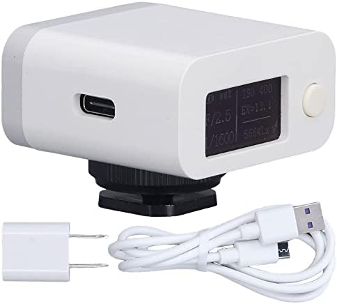 45 Degree Average Metering - Camera Light Meter Photography Reflection Photometer with 0.96 Inch OLED Display and Shutter Priority Mode - Built in 300mAh Battery with USB Cable by Unknown