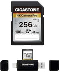 【5-Years Data Recovery】 GIGASTONE 256GB SD Card with USB Type C Card Reader, 4K Camera Pro, UHS-I A1 V30 U3 SDXC Memory Card Speed up to 170MB/s Compatible with Digital Camera, with 1 mini case by Gigastone
