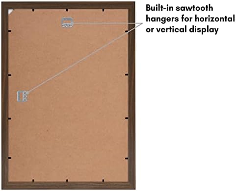 Americanflat 13x19 Picture Frame with Shatter-Resistant Glass - Signature Collection - Gallery-Style Frames Made of Engineered Wood - Photo Frame for Wall Display - Walnut - Image 5