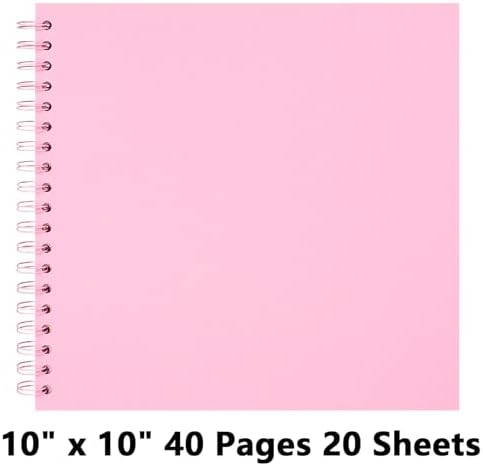 DIY Scrapbook Photo Album,40 Pages,10x10 Inch,Pink - Image 5