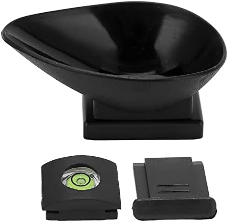 Camera Eyecup, Camera Viewfinder Eyecup Eyeshade 22mm Oval Level Cold Shoe Cover Set for D300 D200 D90 D80 D7000 D7100 D5200 D510 - Image 3