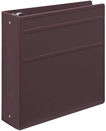 Carstens 3-Inch Heavy Duty 3-Ring Binder - Side Opening, Plum, Durable Plastic, Precision No-Gap Rings, Waterproof Cover, No Pockets, Holds 400 US Letter Sheets, BPA-Free, Made in USA (1711-3R) by Carstens