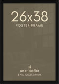 Americanflat 26x38 Poster Frame - Engineered Wood - Black by Americanflat