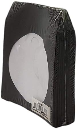 BestDuplicator Black Cd/DVD Paper Media Sleeves Envelopes with Flap and Clear Window (1000 Sleeves) - Image 2