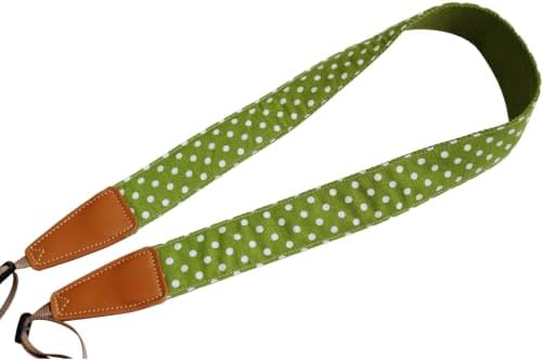 UNIKSTRAP Original Design Vintage & Fresh Style Green Polka Dot Adjustable Camera Strap, Neck Shoulder Belt Fit for Canon Nikon Sony Olympus Mirrorless & DSLR Camera etc. - Image 4