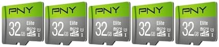 PNY 32GB Elite Dash Camera C10 U1 V10 microSDHC Flash Memory Card 5-Pack by PNY