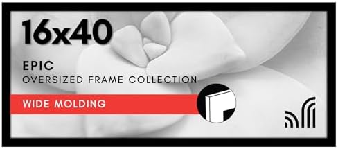 Americanflat 16x40 Poster Frame - Engineered Wood - Black by Americanflat