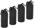 PATIKIL Camera Lens Bag, 4 Pcs 3.7" ID x 9.8" H Drawstring Lens Pouch with Thick Protective Neoprene, Lens Case for DSLR Camera Lens, Water Coffee Cups Black by PATIKIL
