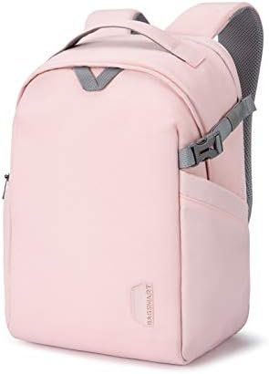 BAGSMART Camera Backpack, DSLR SLR Camera Bag Backpack Fits 15.6 Inch Laptop, Waterproof Camera Case for Photographers and Women,with Rain Cover,Tripod Holder,Pink by BAGSMART