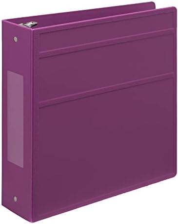 Carstens 3-Inch Heavy Duty 3-Ring Binder - Side Opening, Dewberry Purple, Durable Plastic, Precision No-Gap Rings, Waterproof Cover, No Pockets, Holds 400 Letter Sheets, BPA-Free Made in USA (1707-3R) - Image 6