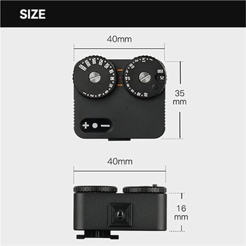 UV Meter, A23F-Light Meter II Cold Shoe for DSLR Film Camera Light Meter 12 Shutter Speed Photography Accessories(Silver) - Image 2