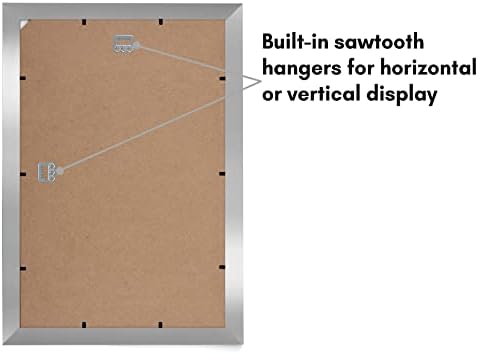 Americanflat 11x17 Picture Frame with Shatter-Resistant Glass - Signature Collection - Gallery-Style Frames Made of Engineered Wood - Photo Frame for Wall Display - Silver - Image 5