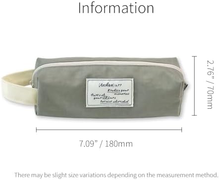 Monolike Archive 247 Block Pencil Case, Warm gray - Pen Pouch, Portable Pencil Bag, Office Pouch case - Image 2