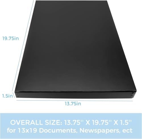 Lineco Museum Archival Storage Box, Drop Front, 13.75x19.75x1.5 in, Black - Image 2