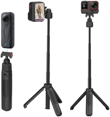 15.75" Selfie Stick Tripod Stand for Insta360 Ace Pro 2 Insta 360 X5 Accessories, Magnetic Quick Release Mini Extension Rod Shorty Handle Grip Monopod Extended Pole for Ace Pro Accessory by Unknown